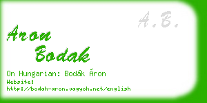 aron bodak business card